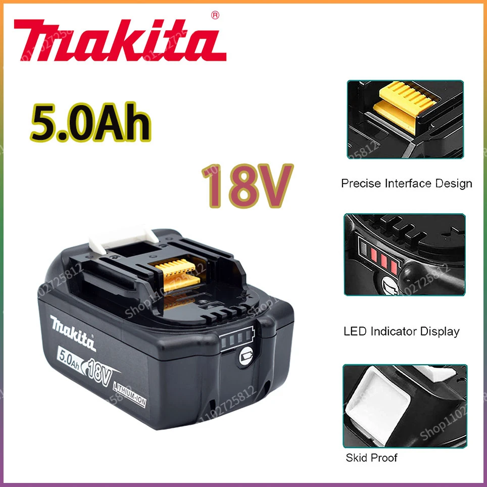2023 Makita 18V 5.0Ah Rechargeable Power Tools Battery with LED Li-ion Replacement LXT BL1860B BL1860 BL1850
2023 Makita 18V 5.0Ah Rechargeable Power Tools Battery with LED Li-ion Replacement LXT BL1860B BL1860 BL1850