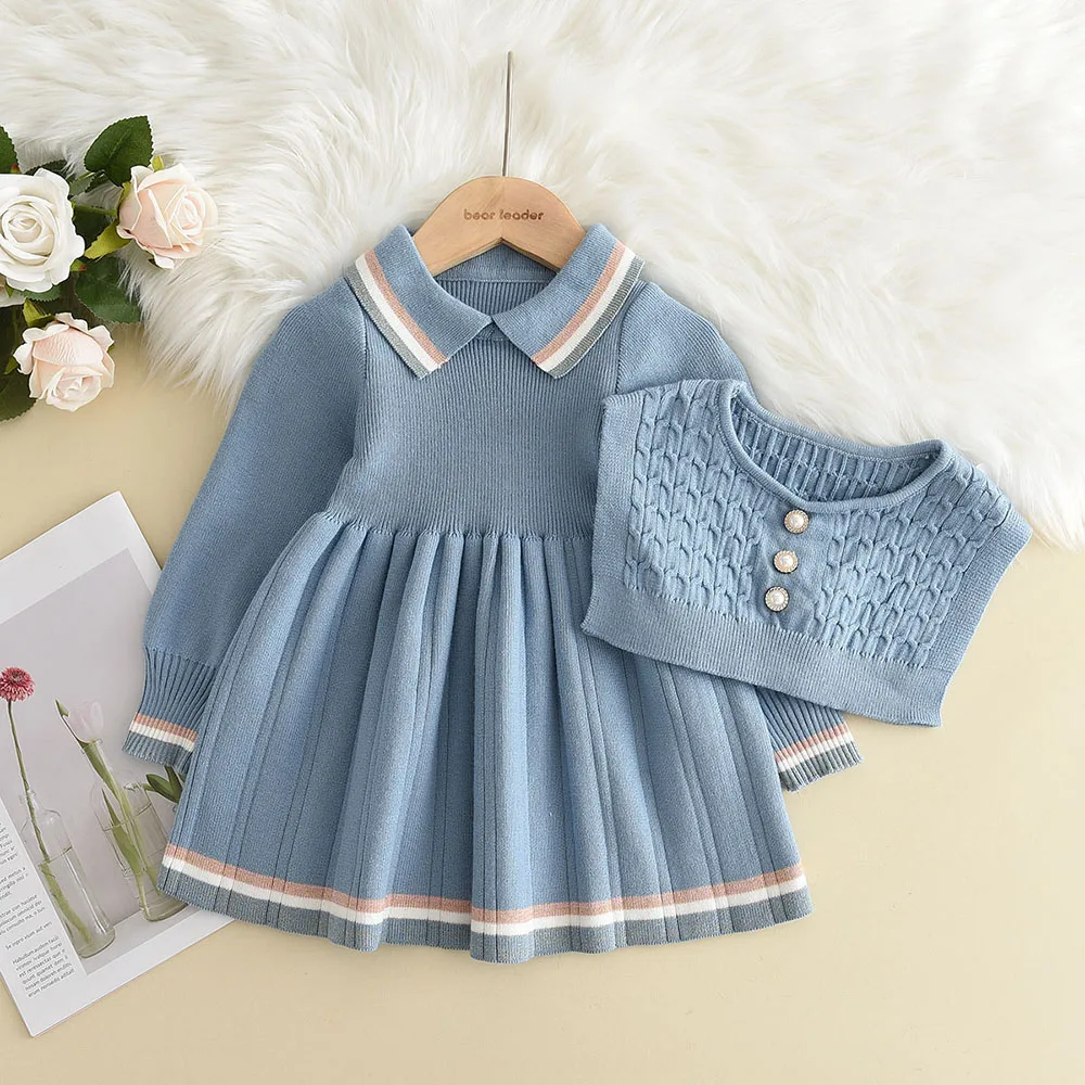 Bear Leader Autumn Winter Girls Sweater Long Sleeve Dress Vest Stripe Party Girl Baby Retro Knitted Wool Dress Casual Vestidos
Bear Leader Autumn Winter Girls Sweater Long Sleeve Dress Vest Stripe Party Girl Baby Retro Knitted Wool Dress Casual Vestidos