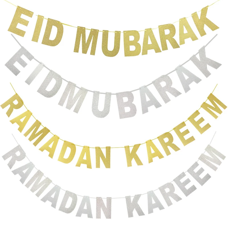 Gold Silver EID Mubarak Banners Ramadan Kareem Glitter Paper Bunting Garland Ramadan Decoration 2022 Islamic Muslim Party Decor
Gold Silver EID Mubarak Banners Ramadan Kareem Glitter Paper Bunting Garland Ramadan Decoration 2022 Islamic Muslim Party Decor