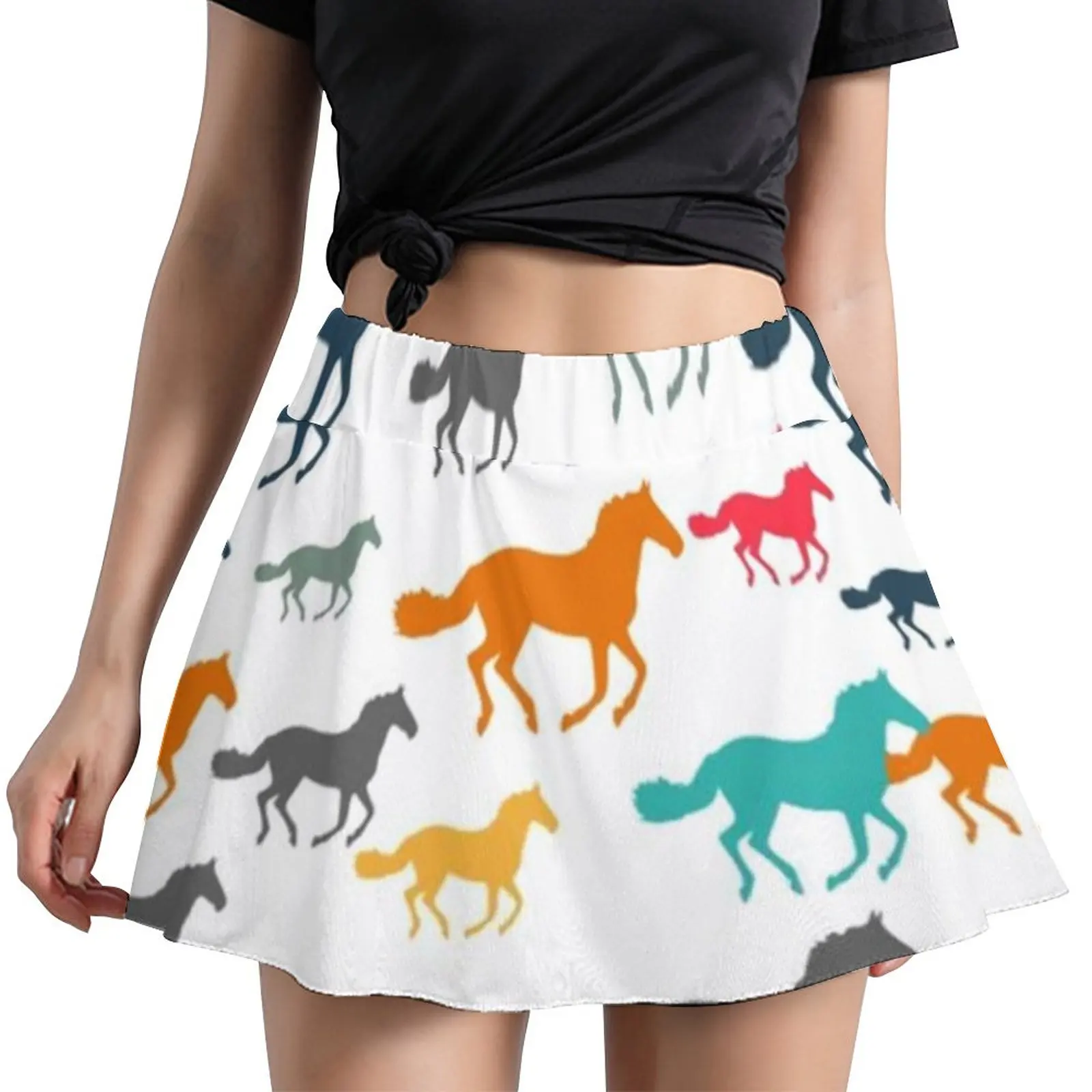 Юбка-трапеция женская оверсайз с принтом, повседневная элегантная мини-юбка с разноцветными лошадьми, с мультяшным принтом, в стиле кэжуал, ...
Юбка-трапеция женская оверсайз с принтом, повседневная элегантная мини-юбка с разноцветными лошадьми, с мультяшным принтом, в стиле кэжуал, ...