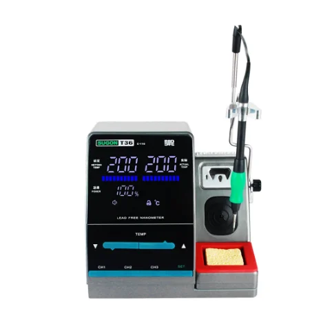 SUGON T36 Nano Soldering Station 1S Rapid Heating With JBC Soldering Tip For Integrated Circuit Component Welding Repair
SUGON T36 Nano Soldering Station 1S Rapid Heating With JBC Soldering Tip For Integrated Circuit Component Welding Repair