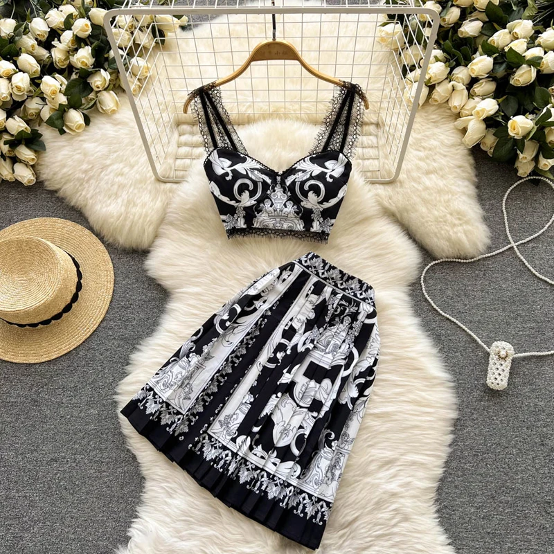 Dresses for Women 2022 Summer Boho Beach Ruffles Vest Skirt Suit Two Pieces Floral Dress Women Sundress Female Clothing платье
Dresses for Women 2022 Summer Boho Beach Ruffles Vest Skirt Suit Two Pieces Floral Dress Women Sundress Female Clothing платье