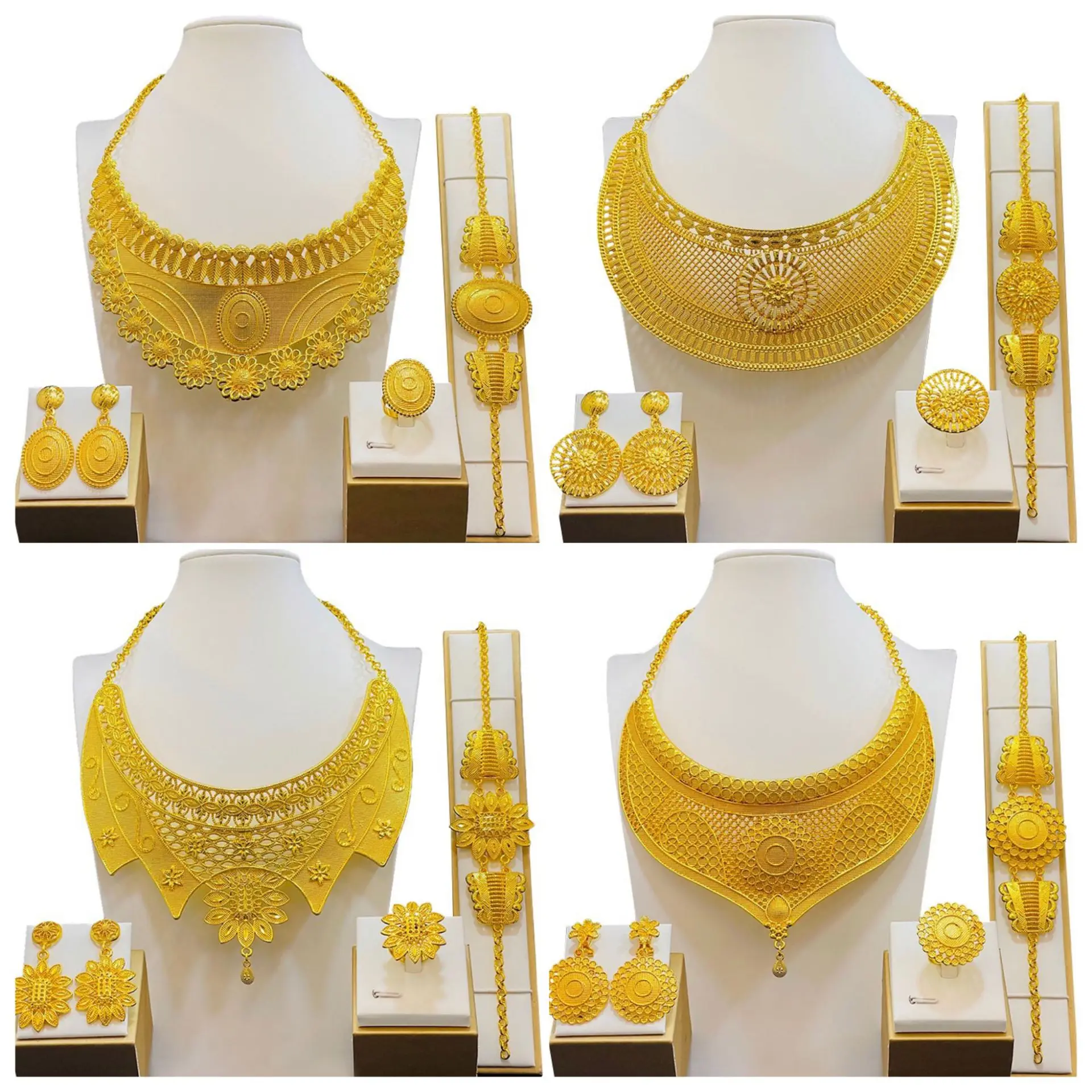 Womens Ethiopian 24K Gold Plated Jewelry Set Bridal Dubai Jewellery Wedding Brazilian Eritrean African Earring Necklaces Set
Womens Ethiopian 24K Gold Plated Jewelry Set Bridal Dubai Jewellery Wedding Brazilian Eritrean African Earring Necklaces Set