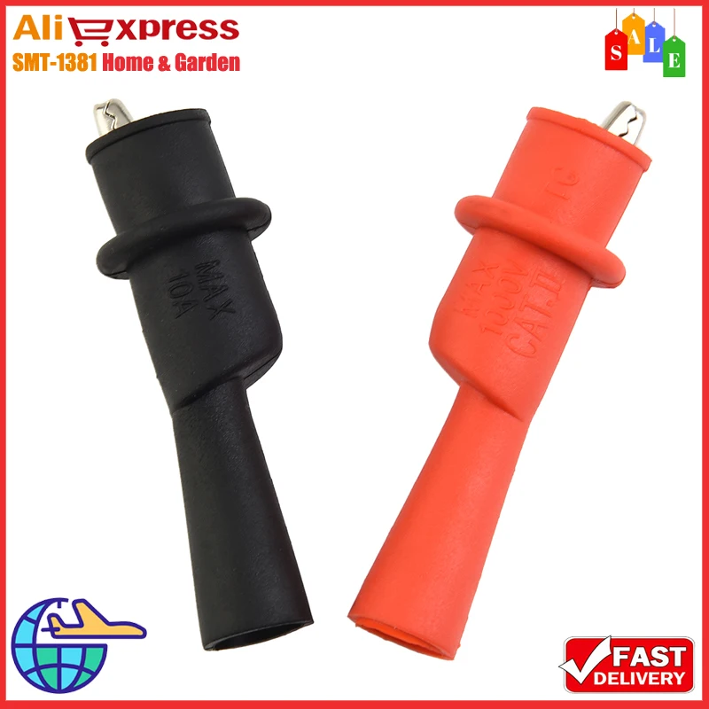 1 Pair Alligator Test Clips Crocodile Type Clip Clamp Red Black For Multi-Meter Tester AC-DC 10A 1000V Electrical Equipment
1 Pair Alligator Test Clips Crocodile Type Clip Clamp Red Black For Multi-Meter Tester AC-DC 10A 1000V Electrical Equipment