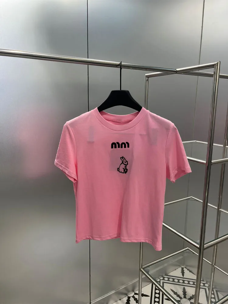New T-shirts For Women Fashion embroidery embellish T shirt Streetwear Clothes short sleeve Tees Female Clothes
New T-shirts For Women Fashion embroidery embellish T shirt Streetwear Clothes short sleeve Tees Female Clothes