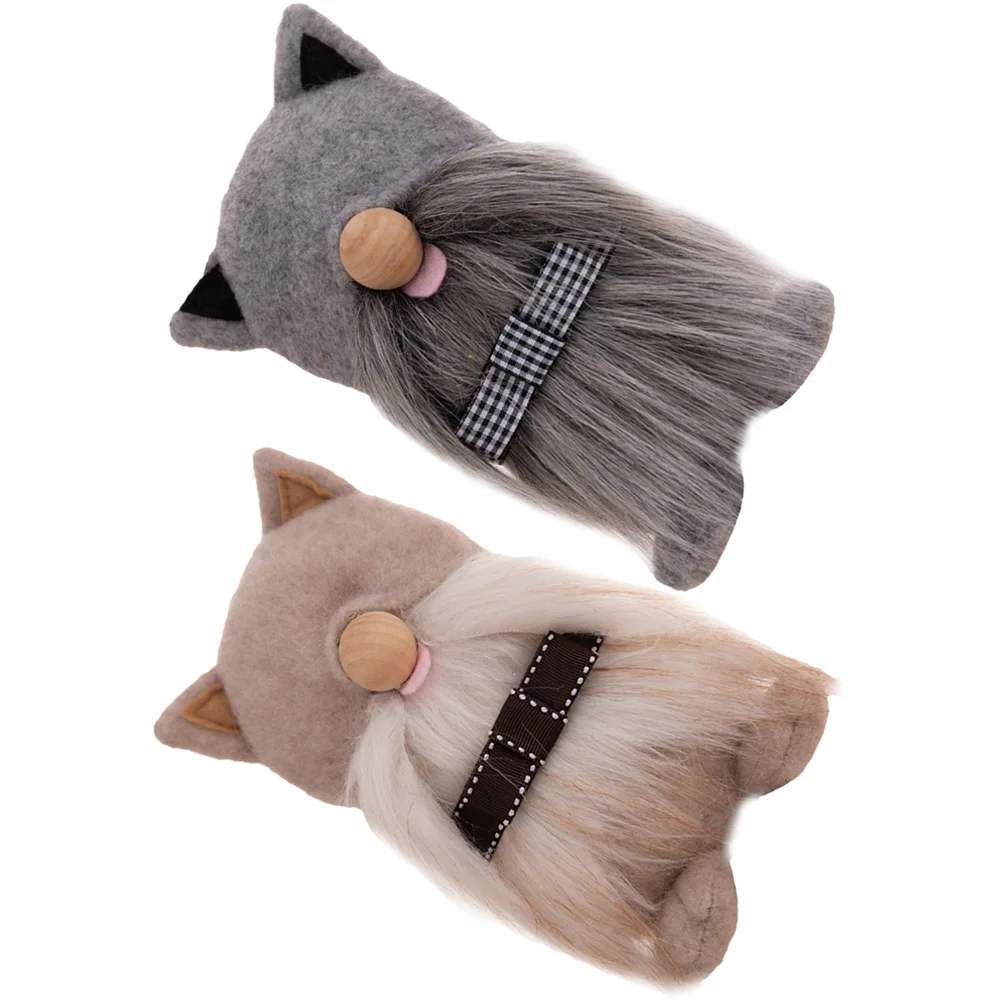 2 Pcs Cat Gnome Ornaments Desktop Dwarf Decor Lovely Tabletop Festive Animal Toys Adorable Wear-resistant
2 Pcs Cat Gnome Ornaments Desktop Dwarf Decor Lovely Tabletop Festive Animal Toys Adorable Wear-resistant