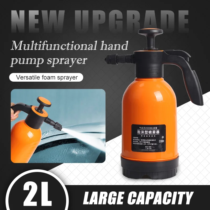 2L Hand Pump Foam Sprayer Cannon Foam Auto Wash Spray Bottle With Lock Switch 2 Nozzles Adjustable Tip Car Window Cleaning Tool
2L Hand Pump Foam Sprayer Cannon Foam Auto Wash Spray Bottle With Lock Switch 2 Nozzles Adjustable Tip Car Window Cleaning Tool