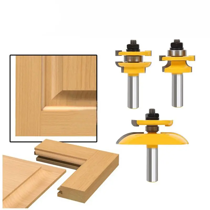 3Pcs 1/2Inch Shank Rail & Blade Cutter Panel Cabinet Router Bits Set Milling Cutter Power Tools Door Knife Wood Cutter
3Pcs 1/2Inch Shank Rail & Blade Cutter Panel Cabinet Router Bits Set Milling Cutter Power Tools Door Knife Wood Cutter