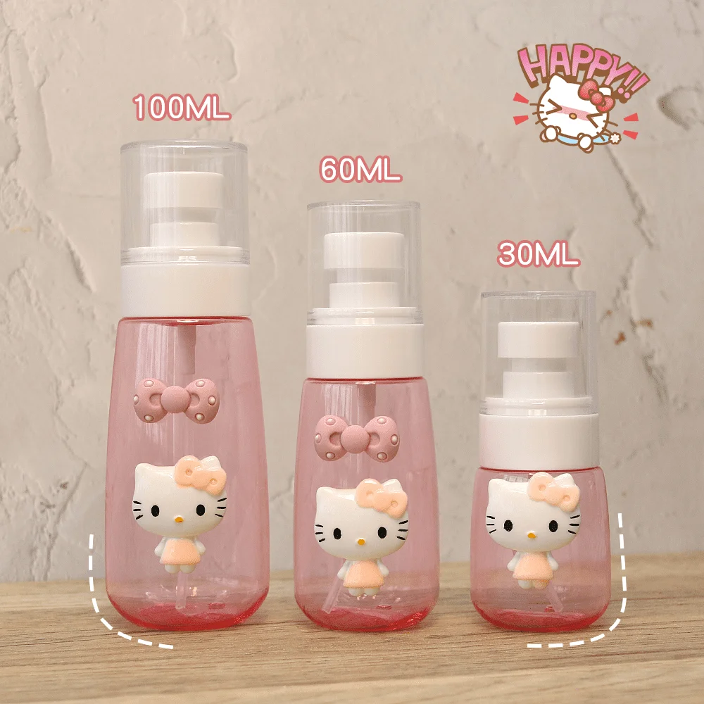 

Kawaii Hellokitty Skin Care Toner Small Lotion Alcohol Spray Bottle Portable Perfume Fine Mist Hydration Bottle