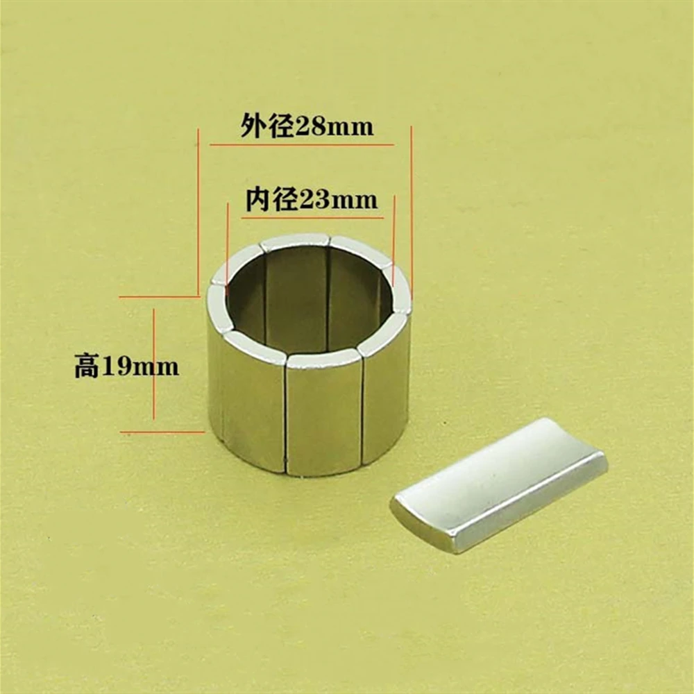 

8 шт. Неодимовый N38SH дуговой сегмент OR14xIR11.5xT19 мм NdFeB мото магнит для генераторов ветряная турбина Неодимовый бесщеточный ротор