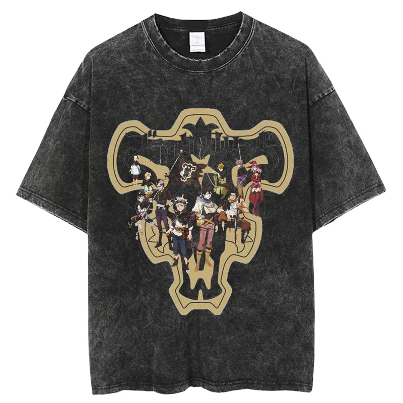 Harajuku Black Clover Men's T shirt Summer Short Sleeve Unisex Streetwear Short Sleeve Washed T Shirt Anime Funny Print T-shirt
Harajuku Black Clover Men's T shirt Summer Short Sleeve Unisex Streetwear Short Sleeve Washed T Shirt Anime Funny Print T-shirt