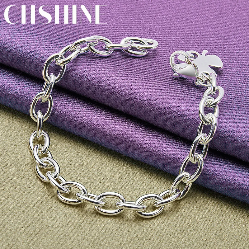 CHSHINE 925 Sterling Silver Four Leaf Clover Bracelet For Women Lobster Clasps Charm Fine Jewelry
CHSHINE 925 Sterling Silver Four Leaf Clover Bracelet For Women Lobster Clasps Charm Fine Jewelry