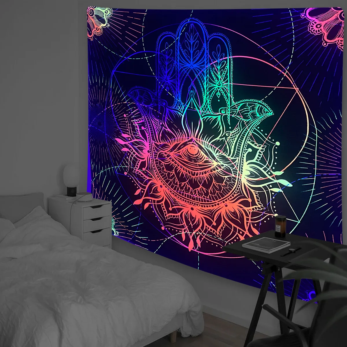 3d Print Black Light Tapestry UV Reactive Psychedelic Fluorescent Wall Hanging Hippie Tapestry Bedroom Dorm Luminous Room Decor
3d Print Black Light Tapestry UV Reactive Psychedelic Fluorescent Wall Hanging Hippie Tapestry Bedroom Dorm Luminous Room Decor