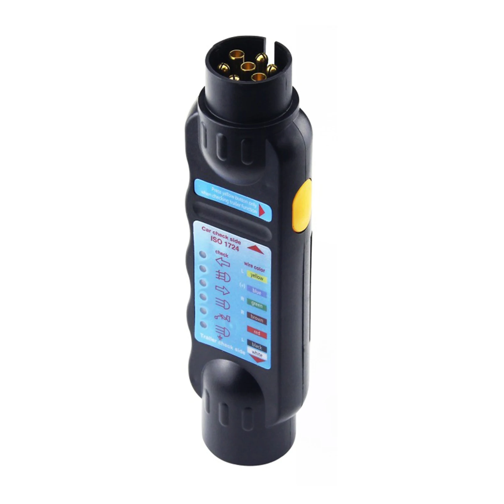 7 Pin Trailer Tester Durable Wiring Tester Plug Connector RV Connector Tester Plug Tool Socket Adapter For Trailer RV Vehicle
7 Pin Trailer Tester Durable Wiring Tester Plug Connector RV Connector Tester Plug Tool Socket Adapter For Trailer RV Vehicle