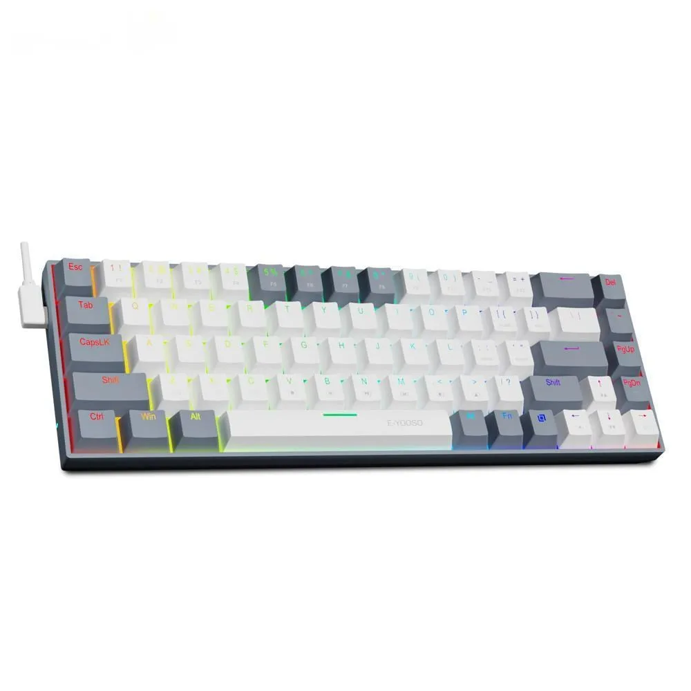

Z686 RGB USB 60% Mini slim Mechanical Gaming Wired Keyboard Red Switch 68 Keys Gamer for Compute PC Laptop Recommend