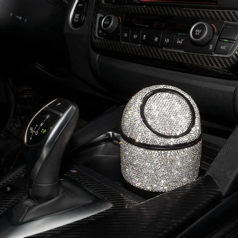 Universal Car Crystal Diamond Trash Can Mini Car Trash Can with Lid Multifunctional Car Trash Can for Car Office Home
Universal Car Crystal Diamond Trash Can Mini Car Trash Can with Lid Multifunctional Car Trash Can for Car Office Home