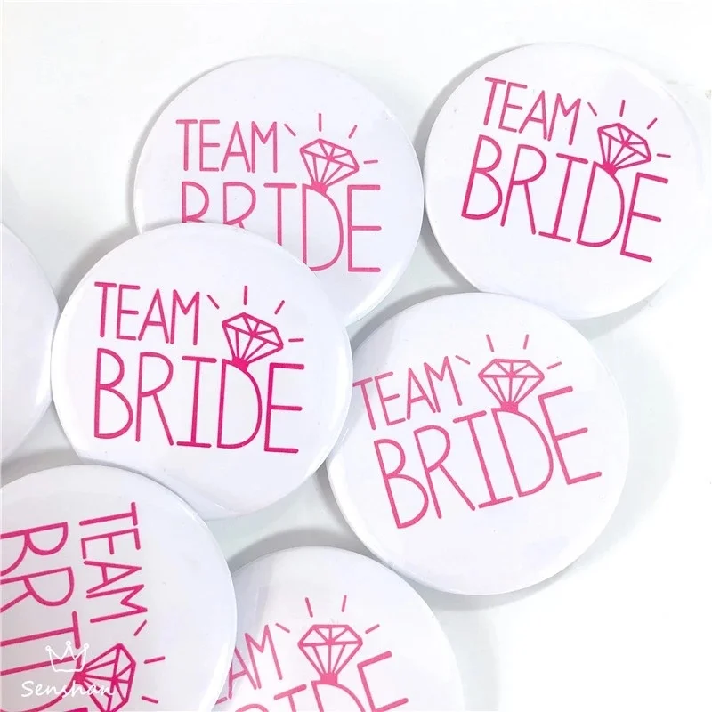 6Pcs Bride To Be and Team Bride Badge Hen Party Bachelorette Party Favors Bridal Shower Bridesmaid Gift Wedding Decoration
6Pcs Bride To Be and Team Bride Badge Hen Party Bachelorette Party Favors Bridal Shower Bridesmaid Gift Wedding Decoration