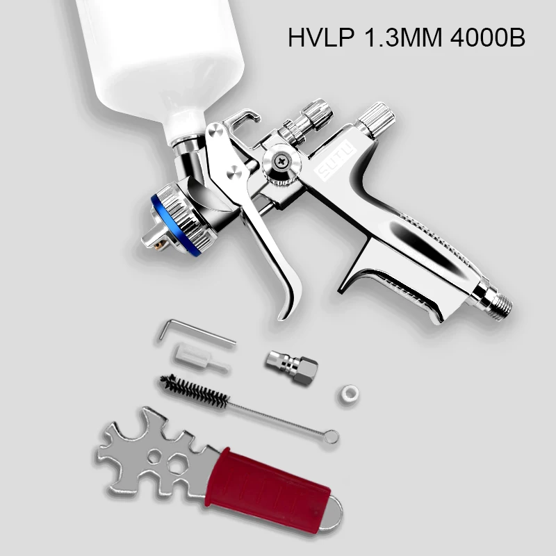 Красковой пистолет SUTU HVLP 4000, яркий хром, калибр 1,3-1,4, подходит для автомобильной покраски
Красковой пистолет SUTU HVLP 4000, яркий хром, калибр 1,3-1,4, подходит для автомобильной покраски