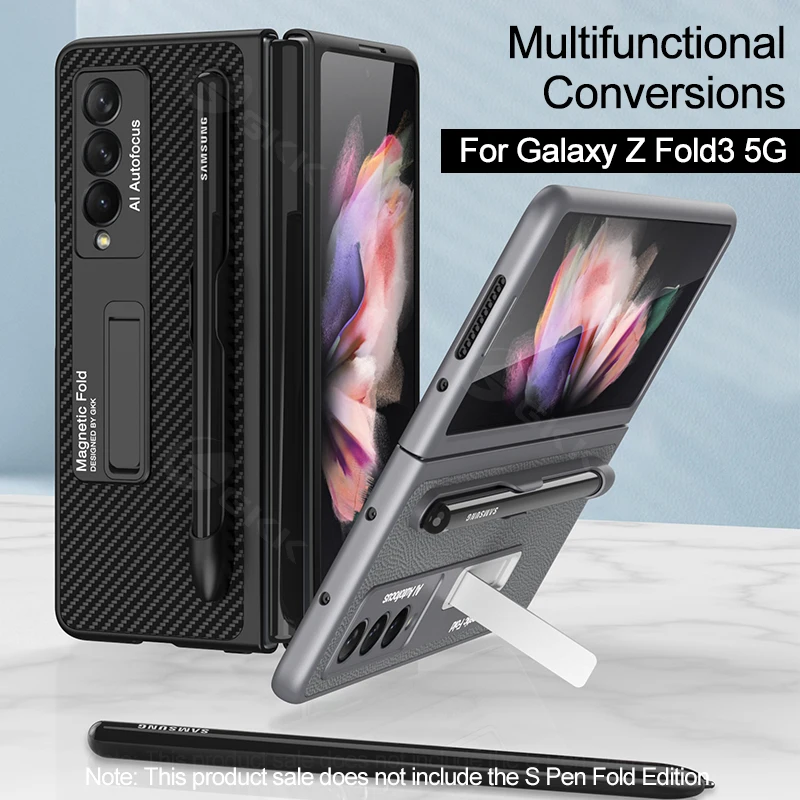 GKK Original Case For Samsung Galaxy Z Fold 3 5G Case Leather With Pen Slot Holder Hard Protection Cover For Samsung Z Fold 3 5G
GKK Original Case For Samsung Galaxy Z Fold 3 5G Case Leather With Pen Slot Holder Hard Protection Cover For Samsung Z Fold 3 5G
