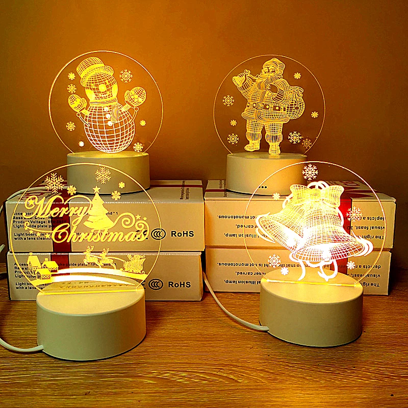 3D Lamp Acrylic LED Night Lights Christmas Decorations for Home Christmas Gift Natal Noel Navidad Decor New Year Room Decoration
3D Lamp Acrylic LED Night Lights Christmas Decorations for Home Christmas Gift Natal Noel Navidad Decor New Year Room Decoration