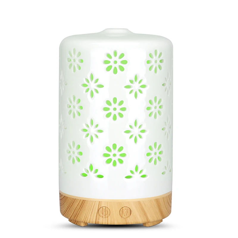 

Under 1L Colorful Hollow Chrysanthemum Wood Grain Aroma Diffuser Humidifier Indoor Air Purifier Diffusers Aromatherapy for Home