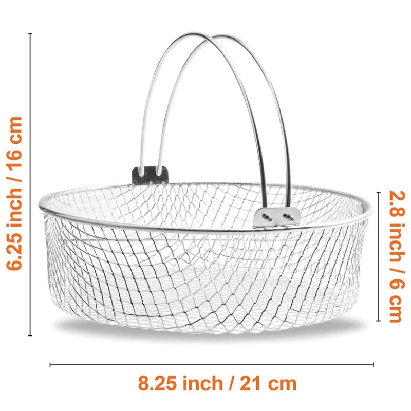 Kitchen Air Fryer Basket 304 Air Fryer Electric Household Mesh Basket Stainless Steel Stainless Steel Mesh Basket
Kitchen Air Fryer Basket 304 Air Fryer Electric Household Mesh Basket Stainless Steel Stainless Steel Mesh Basket