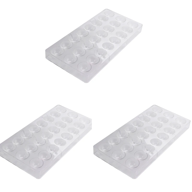 3X 24 Holes Semi Sphere Chocolate Mould Polycarbonate Chocolate Bar Mold Half Ball Candy Maker Mold Bakeware
3X 24 Holes Semi Sphere Chocolate Mould Polycarbonate Chocolate Bar Mold Half Ball Candy Maker Mold Bakeware