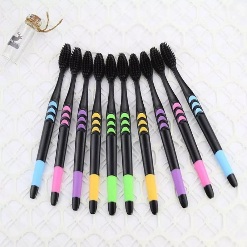Personal Environmental Bamboo Charcoal Toothbrush for Oral Health Low Carbon Medium Soft Bristle Wooden Handle Toothbrush
Personal Environmental Bamboo Charcoal Toothbrush for Oral Health Low Carbon Medium Soft Bristle Wooden Handle Toothbrush