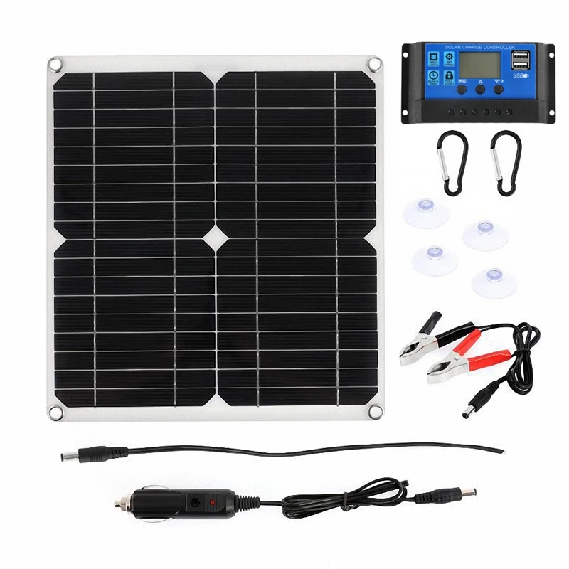 20W 18V Solar Cell Charging Panel With 50A Controller Outdoor Portable Monocrystalline Silicon Solar Charger Module
20W 18V Solar Cell Charging Panel With 50A Controller Outdoor Portable Monocrystalline Silicon Solar Charger Module