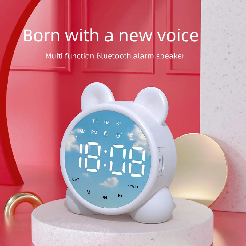 Bluetooth speaker alarm clock wireless mini high volume bass gift alarm clock home desktop small sound
Bluetooth speaker alarm clock wireless mini high volume bass gift alarm clock home desktop small sound