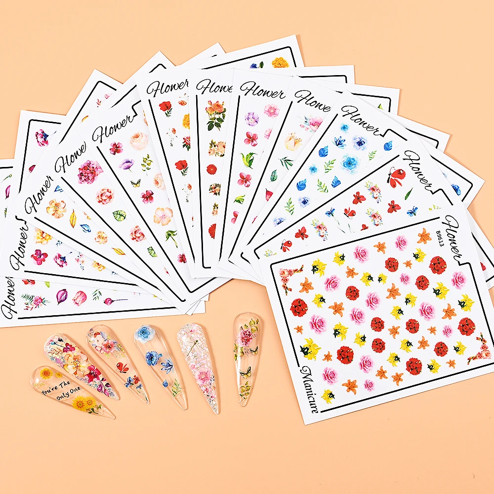 12Pcs Hand-painted Rose Flowers 3D Nail Art Sticker 24-Types Flowers Adhesived-Nail Slider 8X10cm Set Flower Decal HDFH-25
12Pcs Hand-painted Rose Flowers 3D Nail Art Sticker 24-Types Flowers Adhesived-Nail Slider 8X10cm Set Flower Decal HDFH-25