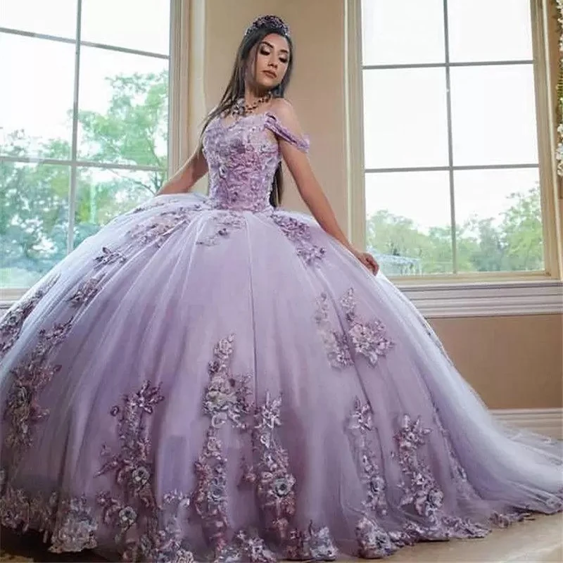 Lavender Ball Gown Quinceanera Dresses with Lace Applqiues Off the Shoulder Sweet 16girls vestidos de 15 años 2023
Lavender Ball Gown Quinceanera Dresses with Lace Applqiues Off the Shoulder Sweet 16girls vestidos de 15 años 2023