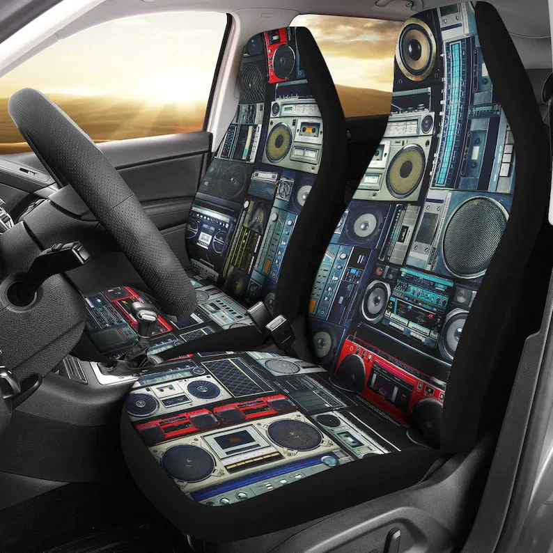 Boomboxes Stereos Car Seat Covers Pair, 2 Front Seat Covers, Car Seat Covers, Car Seat Protector, Car Accessory, Music, Radio, V
Boomboxes Stereos Car Seat Covers Pair, 2 Front Seat Covers, Car Seat Covers, Car Seat Protector, Car Accessory, Music, Radio, V