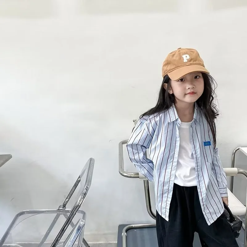 Children's Clothing Shirt Summer Handsome Loose Slim Thin Section Korean Trend Children's All-match Striped Shirt
Children's Clothing Shirt Summer Handsome Loose Slim Thin Section Korean Trend Children's All-match Striped Shirt