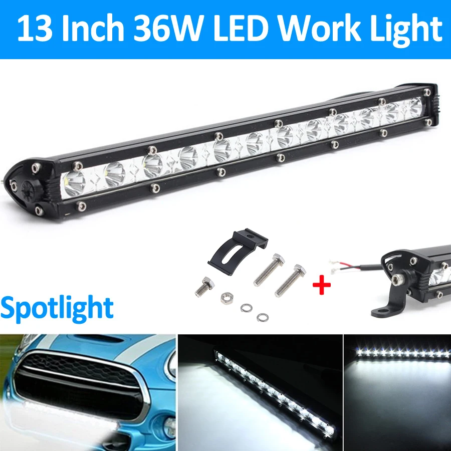 13 Inch 36W 16200LM White -40 to+85 Degree Celsius LED Diecast aluminium housing Spot Combo Lamp Driving Offroad Work Light Bar
13 Inch 36W 16200LM White -40 to+85 Degree Celsius LED Diecast aluminium housing Spot Combo Lamp Driving Offroad Work Light Bar