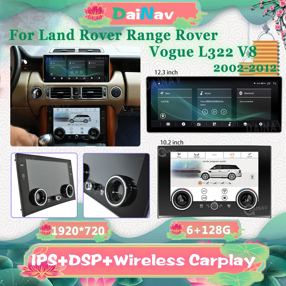 Автомобильная стереосистема для Land Rover Range Rover Vogue V8 L322 2002-2011 2012, радио, 12,3 дюймов, мультимедийный плеер, GPS-навигация, панель переменного тока
Автомобильная стереосистема для Land Rover Range Rover Vogue V8 L322 2002-2011 2012, радио, 12,3 дюймов, мультимедийный плеер, GPS-навигация, панель переменного тока