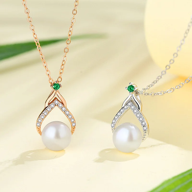 Original Freshwater Pearl Women's Necklace Sterling Silver Retro Temperament Senior Sense Water Drop Clavicle Necklaces 
Original Freshwater Pearl Women's Necklace Sterling Silver Retro Temperament Senior Sense Water Drop Clavicle Necklaces