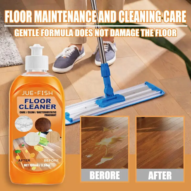 

2/4/5PCS 100ml Powerful Floor Cleaning Liquid Strong Detergent Decontamination Tile Floor Shine Polish Cleaning Supplies