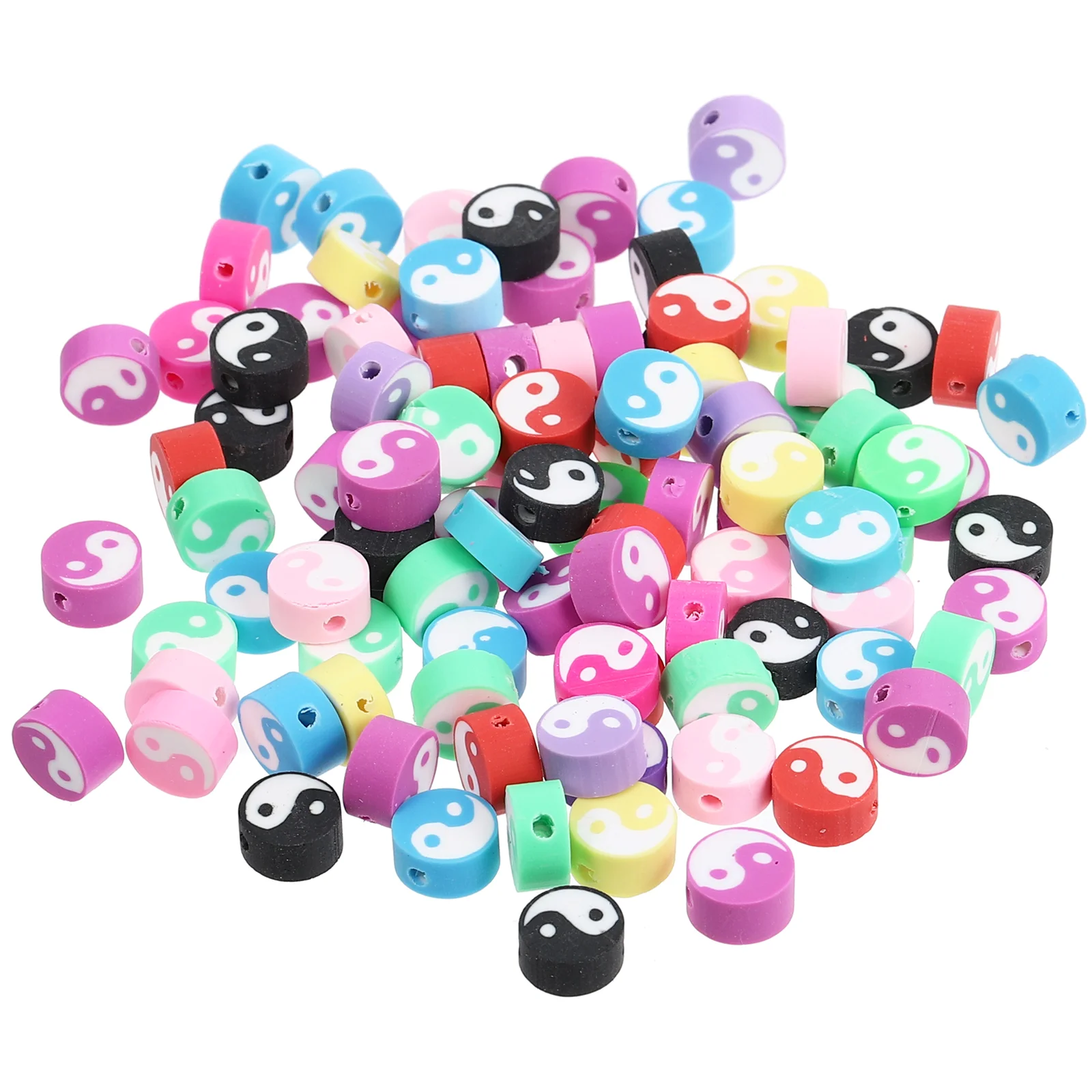 100 шт., разноцветные бусины для изготовления браслетов, Инь Янь 
100 шт., разноцветные бусины для изготовления браслетов, Инь Янь