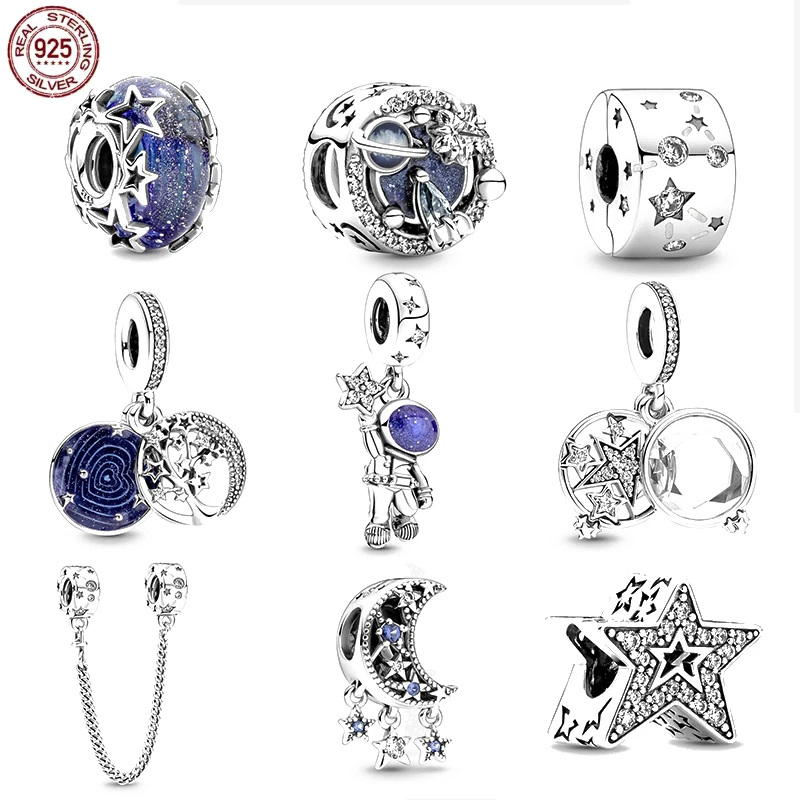 New 925 Sterling Silver Starry Collection Astronaut Star Moon Pendant Beads fit Original Pandora Bracelet DIY Gifts for Wome
New 925 Sterling Silver Starry Collection Astronaut Star Moon Pendant Beads fit Original Pandora Bracelet DIY Gifts for Wome