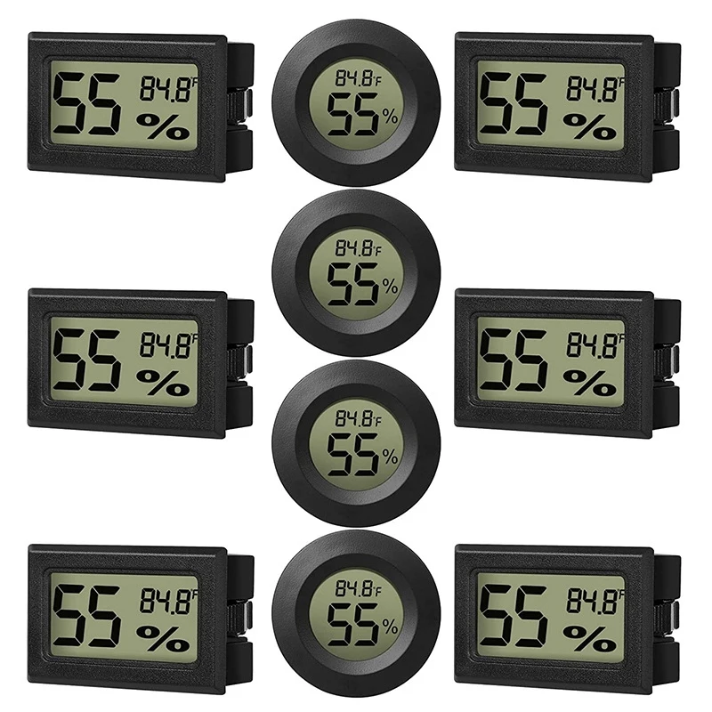 10 Pack Mini Hygrometer Thermometer, Digital Temperature Humidity Meters Gauge Monitor, LCD Display Indoor Thermometer
10 Pack Mini Hygrometer Thermometer, Digital Temperature Humidity Meters Gauge Monitor, LCD Display Indoor Thermometer
