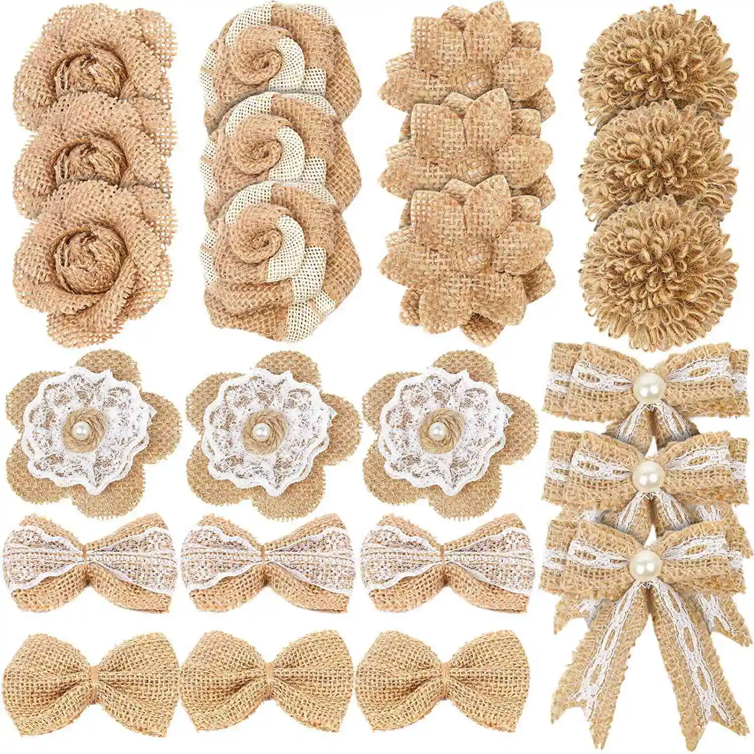 24Pcs in 1 Set Burlap Flower Vintage Handmade Linen Materials Flower Decoration for Wedding Christmas DIY
24Pcs in 1 Set Burlap Flower Vintage Handmade Linen Materials Flower Decoration for Wedding Christmas DIY