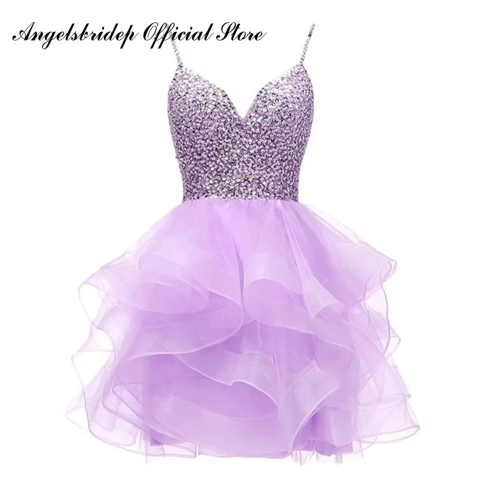 Angelsbridep Spaghetti Straps Short Homecoming Dress Tulle Prom Dress Beaded Bodice Sequins Party Gown 8 Grade Graduation Dress
Angelsbridep Spaghetti Straps Short Homecoming Dress Tulle Prom Dress Beaded Bodice Sequins Party Gown 8 Grade Graduation Dress