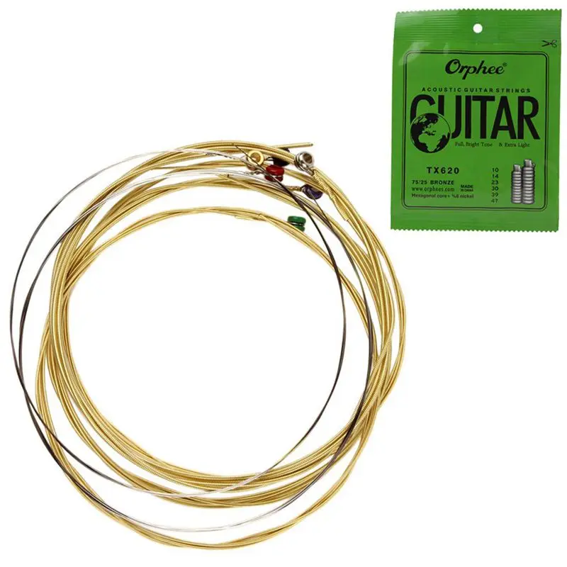 Orphee 6Pcs/set Acoustic Guitar String Hexagonal core+8% nickel FULL,Bronze Bright tone& Extra light Extra Light Medium TX620
Orphee 6Pcs/set Acoustic Guitar String Hexagonal core+8% nickel FULL,Bronze Bright tone& Extra light Extra Light Medium TX620