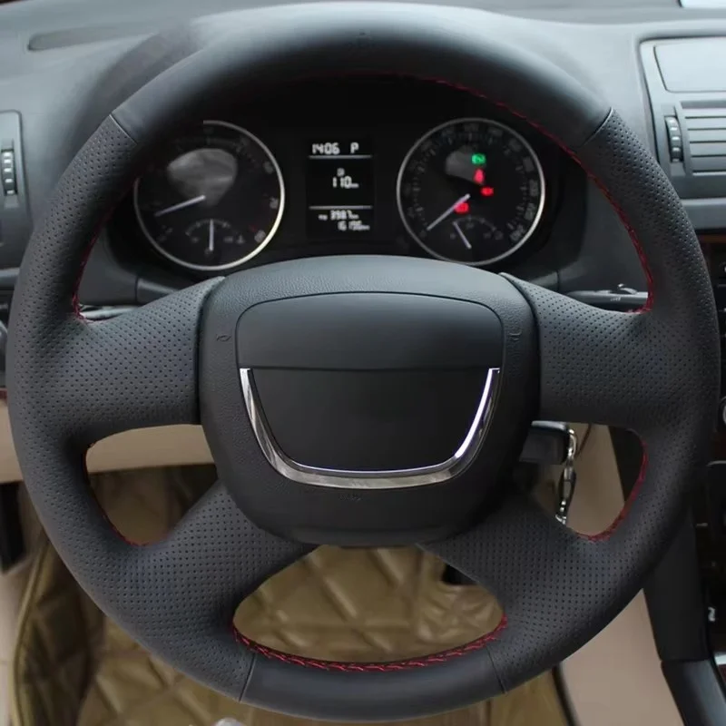 Кожаный чехол на руль автомобиля из микрофибры по индивидуальному заказу для Skoda Octavia Superb 2012, Fabia Skoda Octavia a5, автомобильные аксессуары
Кожаный чехол на руль автомобиля из микрофибры по индивидуальному заказу для Skoda Octavia Superb 2012, Fabia Skoda Octavia a5, автомобильные аксессуары