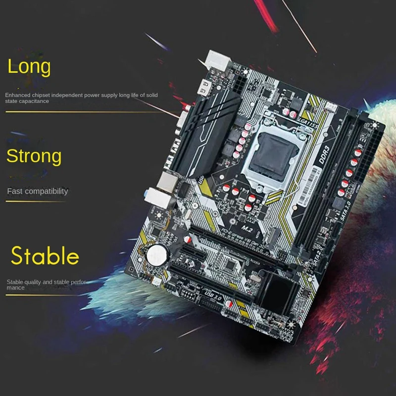 Десктопная материнская плата B75AL LGA1155 DDR3X2, слот памяти M.2 PCI-E 16X SATA3.0, поддерживает два и 3 процессора поколения
Десктопная материнская плата B75AL LGA1155 DDR3X2, слот памяти M.2 PCI-E 16X SATA3.0, поддерживает два и 3 процессора поколения