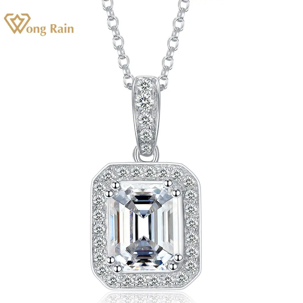 Wong Rain 925 Sterling Silver VVS1 Emerald Cut D Color GRA 3CT Real Moissanite Diamond Necklace Pendant Fine Jewelry Wholesale
Wong Rain 925 Sterling Silver VVS1 Emerald Cut D Color GRA 3CT Real Moissanite Diamond Necklace Pendant Fine Jewelry Wholesale