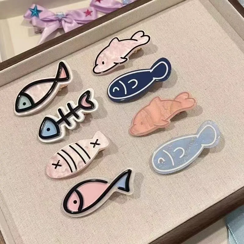 Korea Cute Fish Bone Barrettes Sweet Hairpins Women Girls Dolphin Ornament Acetic Acid Hair Clips Child Fashion Hair Accessories
Korea Cute Fish Bone Barrettes Sweet Hairpins Women Girls Dolphin Ornament Acetic Acid Hair Clips Child Fashion Hair Accessories