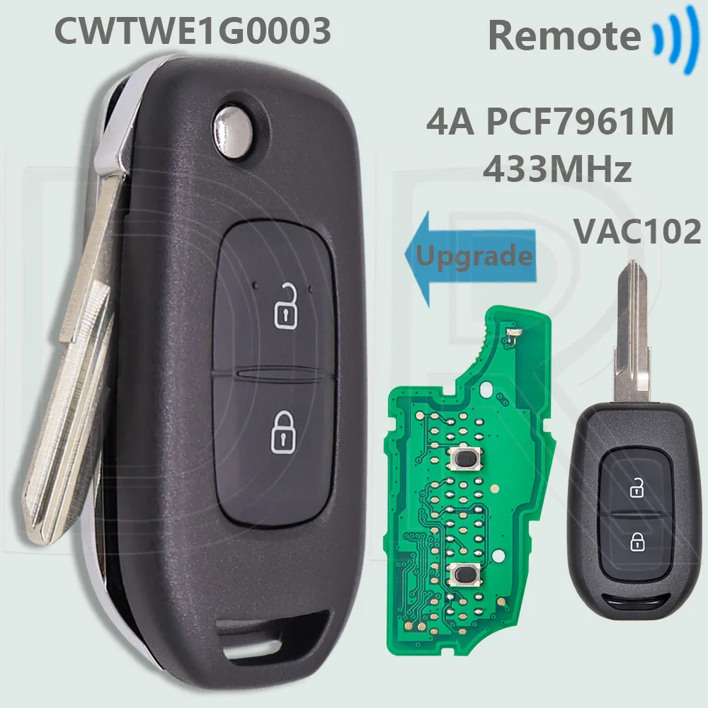 DR модифицированный 4A PCF7961M 433 МГц автомобильный дистанционный ключ CWTWE1G0003 для Renault Logan Dacia Duster Sandero Lodgy Dokker Symbole Trafic
DR модифицированный 4A PCF7961M 433 МГц автомобильный дистанционный ключ CWTWE1G0003 для Renault Logan Dacia Duster Sandero Lodgy Dokker Symbole Trafic