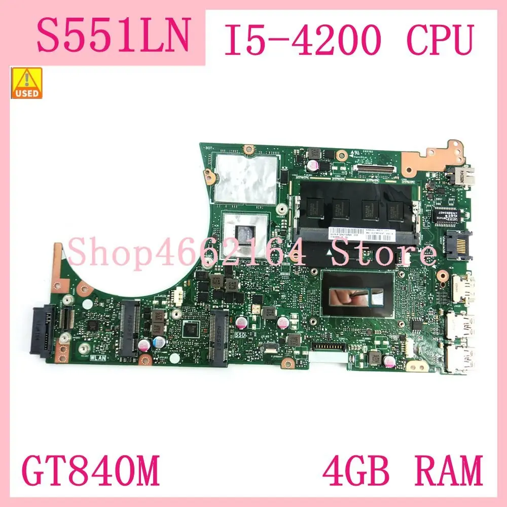 S551LN I5-4200 CPU GT840M REV:2.2 4GB RAM Mainboard For ASUS S551 S551L S551LB S551LN R553L K551L laptop Motherboard tested work
S551LN I5-4200 CPU GT840M REV:2.2 4GB RAM Mainboard For ASUS S551 S551L S551LB S551LN R553L K551L laptop Motherboard tested work
